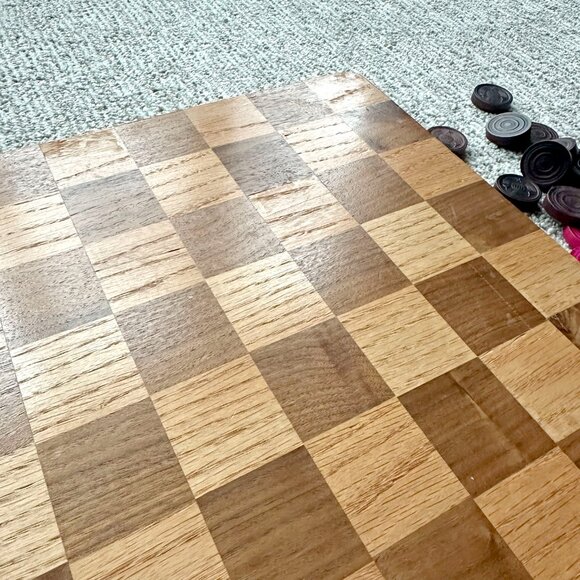 Handmade Wooden Checker Board - Picture 8 of 16